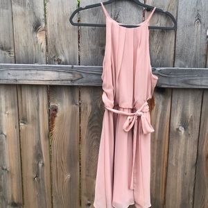 Pink chiffon dress!